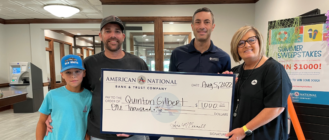 Penhook Man Wins $1,000 for Using His  American National Bank Debit Card